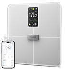 Smart Scale for Body Weight, BMI, Body Fat, Muscle Mass, Digital Bathroom Weight Scale with 4.3" Color Display, 20 Body Composition Scale, High Accurate Wi-Fi & Bluetooth Scale 400 Lbs, 11.8"