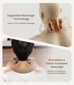 Cordless Shiatsu Neck and Shoulder Massager with Heat, Bluetooth Music