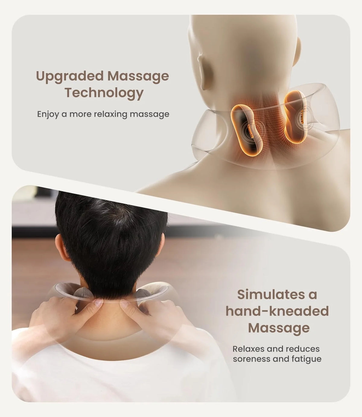 Cordless Shiatsu Neck and Shoulder Massager with Heat, Bluetooth Music