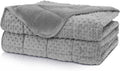 Weighted Blanket Twin 15Lbs for Adult(48"×78",Gray) Breathable Soft Minky Weighted Throw Blanket for All Season,Heavy Blanket with Premium Glass Beads