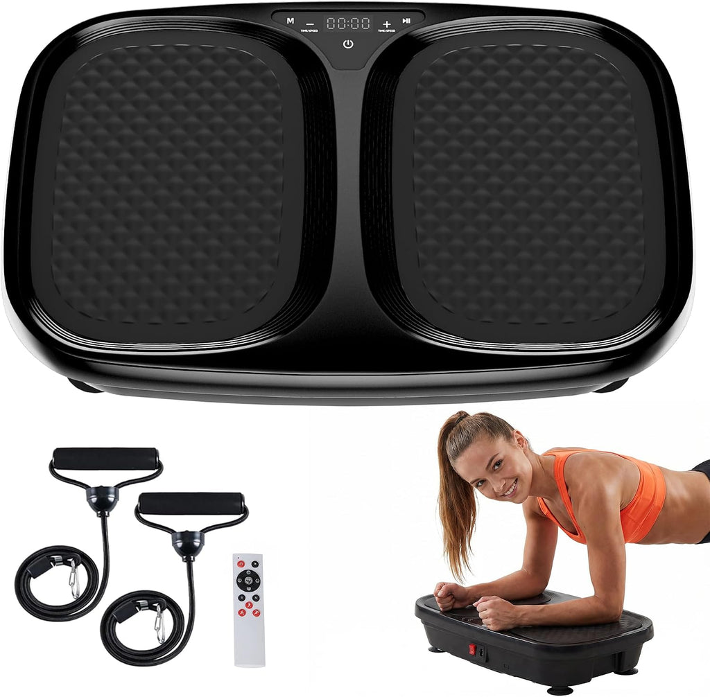 Vibration Plate Exercise Machine,280Lbs Capacity 120 Levels Full Body Workout Shake Plate, Vibration Plate Machine for Weight Loss Home Gym Fitness Equipment