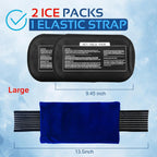 Ice Packs for Injuries Reusable (3-Piece Set) – Hot and Cold Ice Packs for Knee, Reusable Gel Wraps Support, Adjustable Ice Pack Pain Relief for Shoulders, Back Joints Muscles, Knees, Arms and Legs