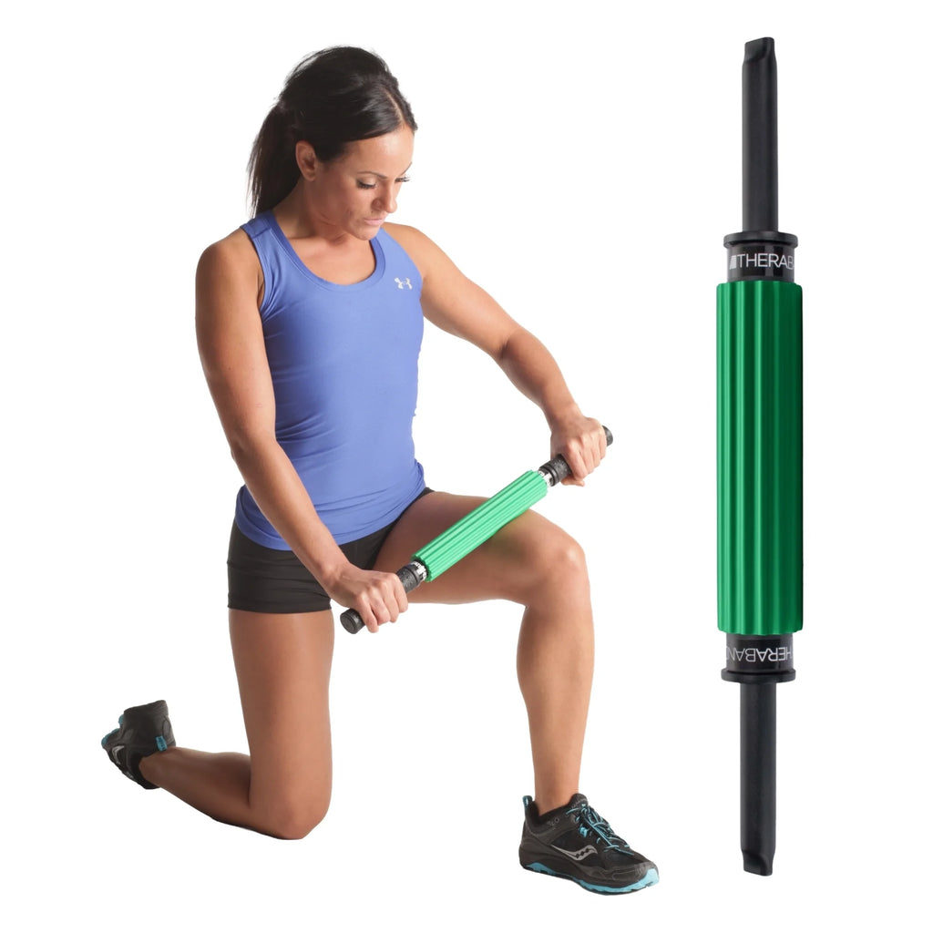 Roller Massager+, 19"-21" Retractable Muscle Massage Stick for Full-Body Use, Deep Tissue & Trigger Point Self-Massage, Portable Handheld Fascia Release Tool for Runners, Athletes